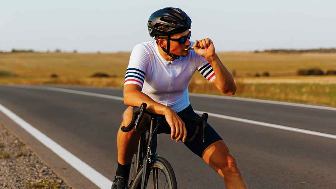 Long Distance Bike and Eating